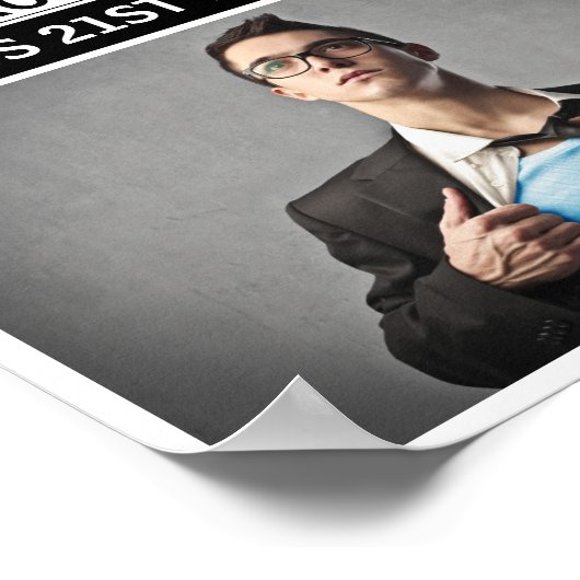 Superhelden of schurken verjaardagsfeestje welkom poster (Hoek)