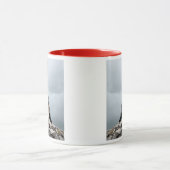 Superhelden op een rots. mok (Midden)