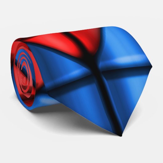 Superhelden - Rood en Blauw Stropdas (Opgerold)