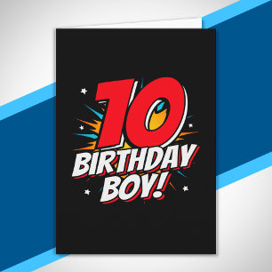 Superhelden Verjaardag - 10 Jaar Oud - 10e Verjaar Kaart