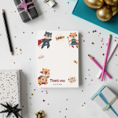 Superheldendieren Kinderverjaardag Bedanktkaart Bedankkaart