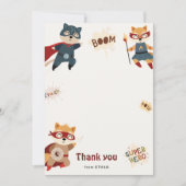 Superheldendieren Kinderverjaardag Bedanktkaart Bedankkaart (Voorkant)