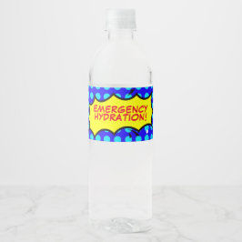 Superheldenfeest NOOD Hydratatie Waterfles Etiket