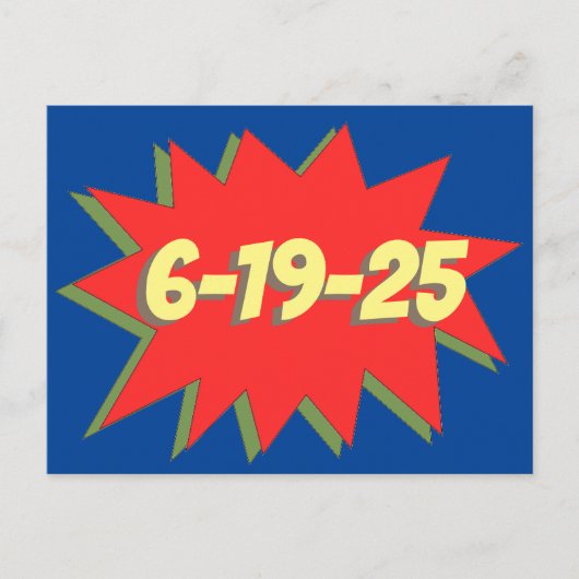 Superheldenstrip Save The Date Aankondigingskaart (Voorkant)