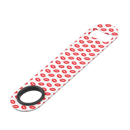 Superheldere neonrode spoelen op wit speed flessenopener (Voorkant Gekanteld)