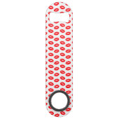 Superheldere neonrode spoelen op wit speed flessenopener (Achterkant)