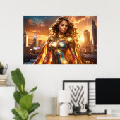 SUPERHELDIN - VROUWELIJKE SUPERHELDIN POSTER (Thuiskantoor)
