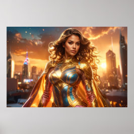 SUPERHELDIN - VROUWELIJKE SUPERHELDIN POSTER