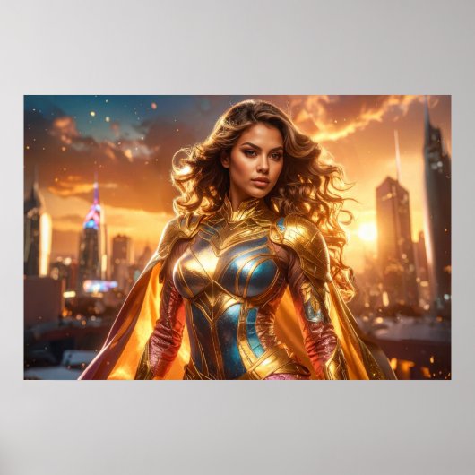 SUPERHELDIN - VROUWELIJKE SUPERHELDIN POSTER (Voorkant)