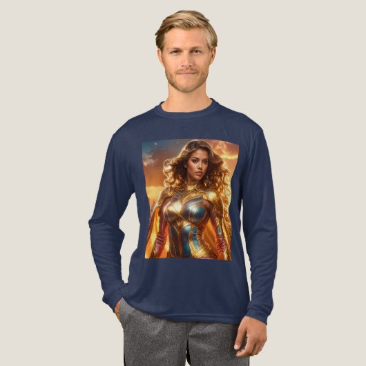 SUPERHELDIN - VROUWELIJKE SUPERHELDIN Tri-Blend SHIRT (Voorkant)