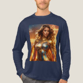 SUPERHELDIN - VROUWELIJKE SUPERHELDIN Tri-Blend SHIRT (Voorkant volledig)