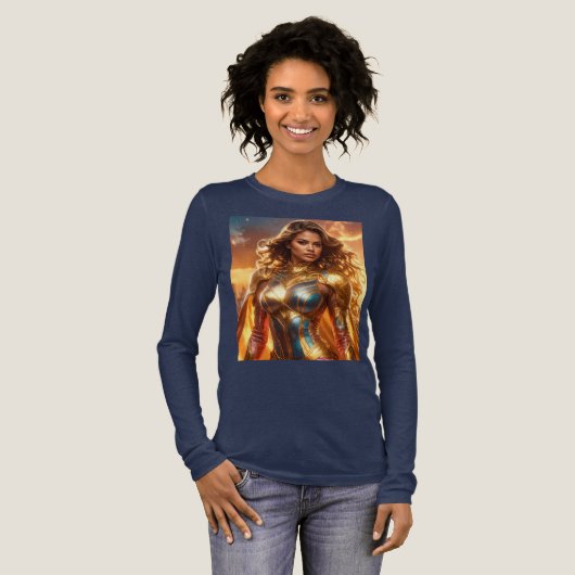 SUPERHELDIN - VROUWELIJKE SUPERHELDIN Tri-Blend SHIRT (Voorkant)