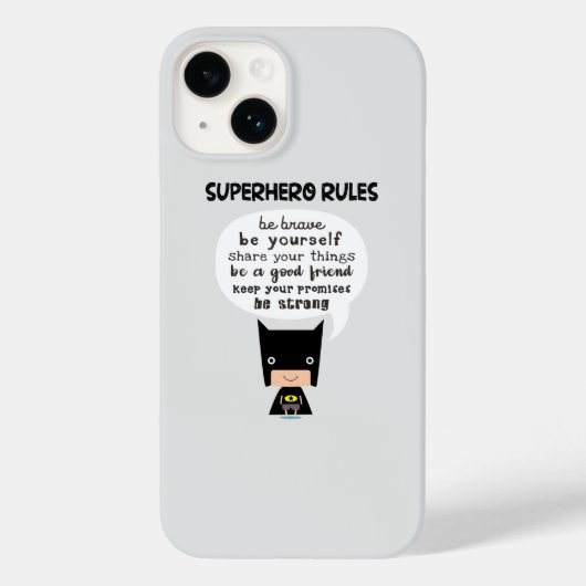Superheldregels Case-Mate iPhone Case (Achterkant)