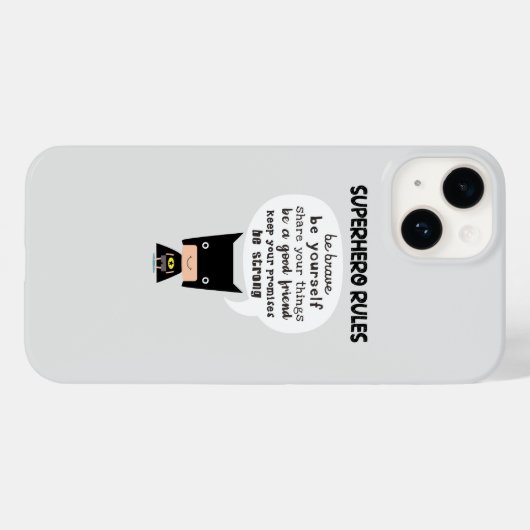 Superheldregels Case-Mate iPhone Case (Achterkant (horizontaal))