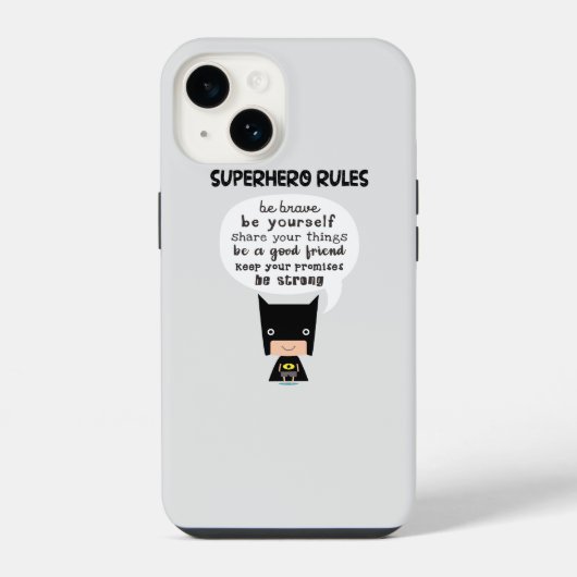 Superheldregels iPhone Hoesje (Achterkant)