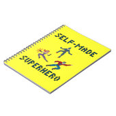Superhelds papieren notebook notitieboek (Linkerzijde)