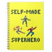 Superhelds papieren notebook notitieboek (Voorkant)