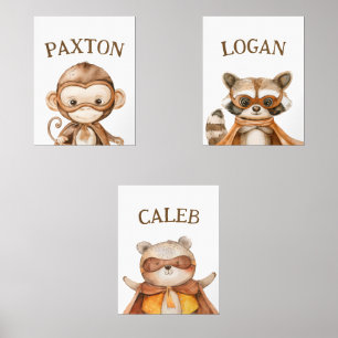Superhero Animals Custom Kinder Muurkunst Sets
