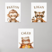Superhero Animals Custom Kinder Muurkunst Sets (Voorkant)