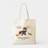 Superhero Animals Schattige Kind jarig Tote Bag (Achterkant)