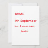 Superhero Birthday Invitation card Kaart (Achterkant)