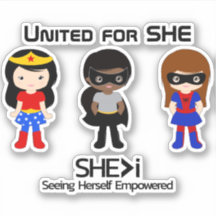 SUPERHERO Black Outline - United for SHE