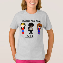 SUPERHERO Black Outline - United for SHE T-shirt