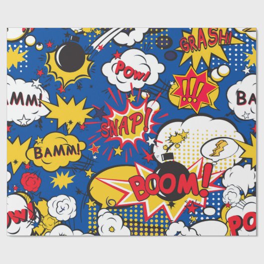 Superhero Blast Wallpaper Cadeaupapier (Vlak)