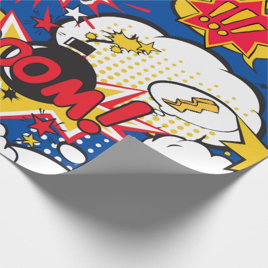 Superhero Blast Wallpaper Cadeaupapier (Hoek)