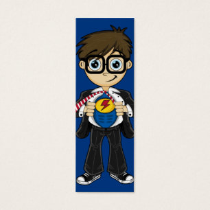 Superhero Boy Bladwijzer Mini Visitekaartjes