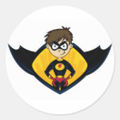 Superhero Boy Sticker (Voorkant)