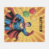 Superhero Boys Birthday Party Gift Fleece Deken (Voorkant (Horizontaal))