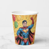 Superhero Boys Birthday Party Papieren Bekers (Achterkant)