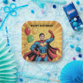 Superhero Boys Birthday Party Papieren Bordje (Feest)