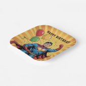 Superhero Boys Birthday Party Papieren Bordje (Gebogen)