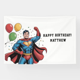 Superhero Boys Birthday Party Spandoek