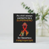 SUPERHERO...brandweerman Briefkaart (Staand voorkant)