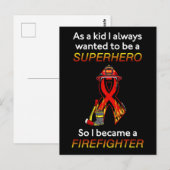 SUPERHERO...brandweerman Briefkaart (Voorkant / Achterkant)