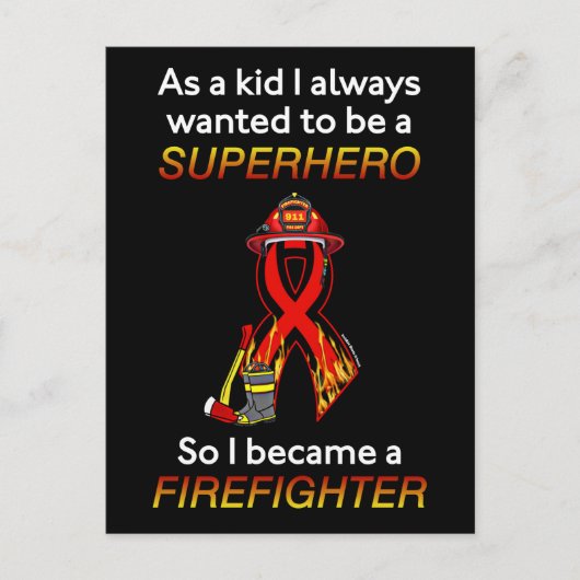 SUPERHERO...brandweerman Briefkaart (Voorkant)