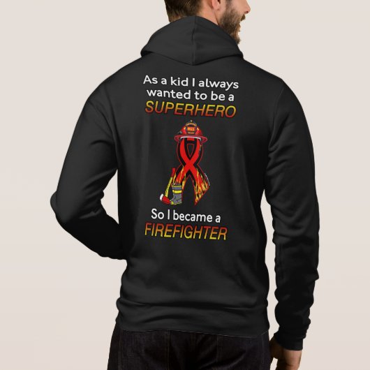 SUPERHERO...brandweerman Hoodie (Achterkant)