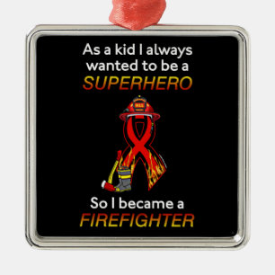 SUPERHERO...brandweerman Metalen Ornament