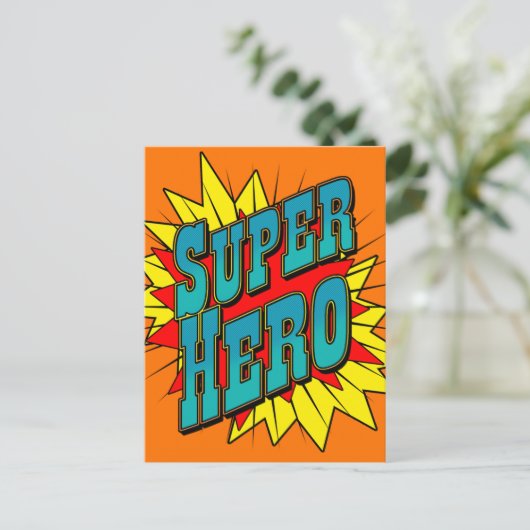 SuperHero Briefkaart (Staand voorkant)