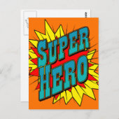 SuperHero Briefkaart (Voorkant / Achterkant)