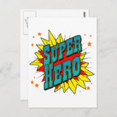 SuperHero Briefkaart (Voorkant / Achterkant)