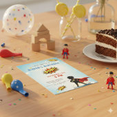 Superhero Cartoon Boy Birthday Party Kaart