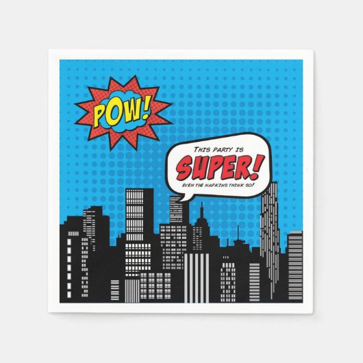 Superhero Cocktail servet humor (Voorkant)