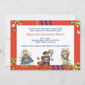 Superhero Comic Actie Hero Jongen in Kaap Kaart (Voorkant)