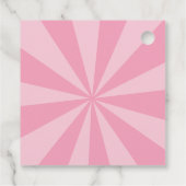 Superhero Comic Boek Stijl Meisje Verjaardag Foto Bedankjes Labels (Achterkant)