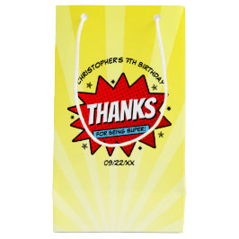 Superhero Comic Book Any Age Verjaardag Dank u Klein Cadeauzakje