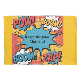 Superhero Comic Book Pop Art Boy Birthday Gift Kussensloop
